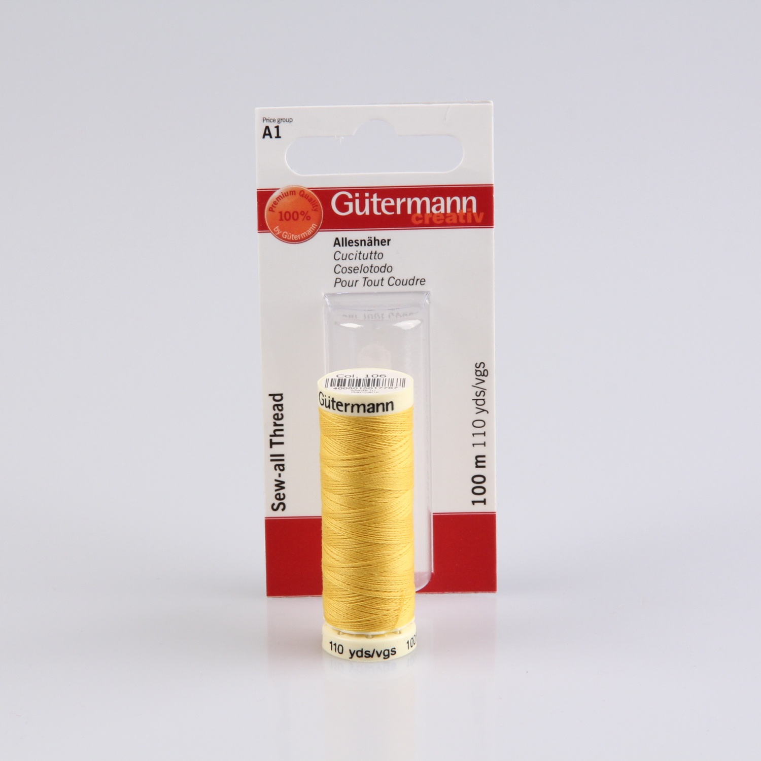 Gütermann Allesnäher 100m, Farbe 106 gelb - SB