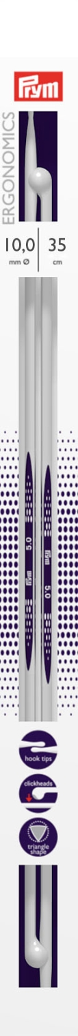 Jackenstricknadel 10mm ERGONOMICS 35cm
