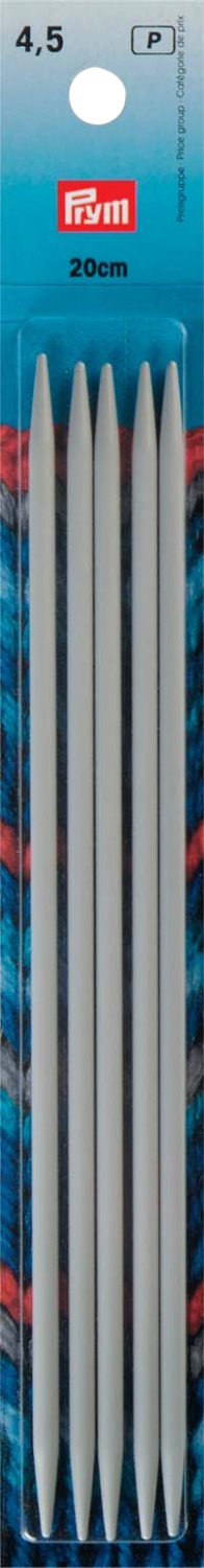 Strumpfstricknadeln ALU 20 cm 4,50 mm grau