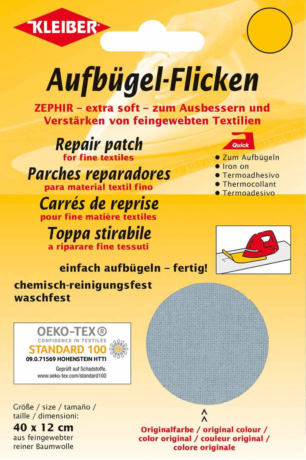 KLEIBER Aufbügel-Flicken Zephir