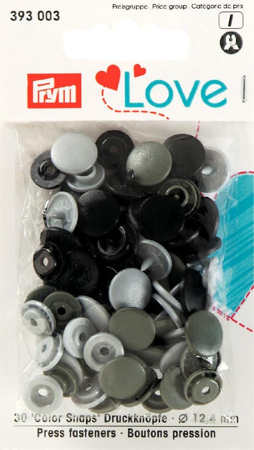 30 Druckknöpfe "Color Snaps", 12,4mm