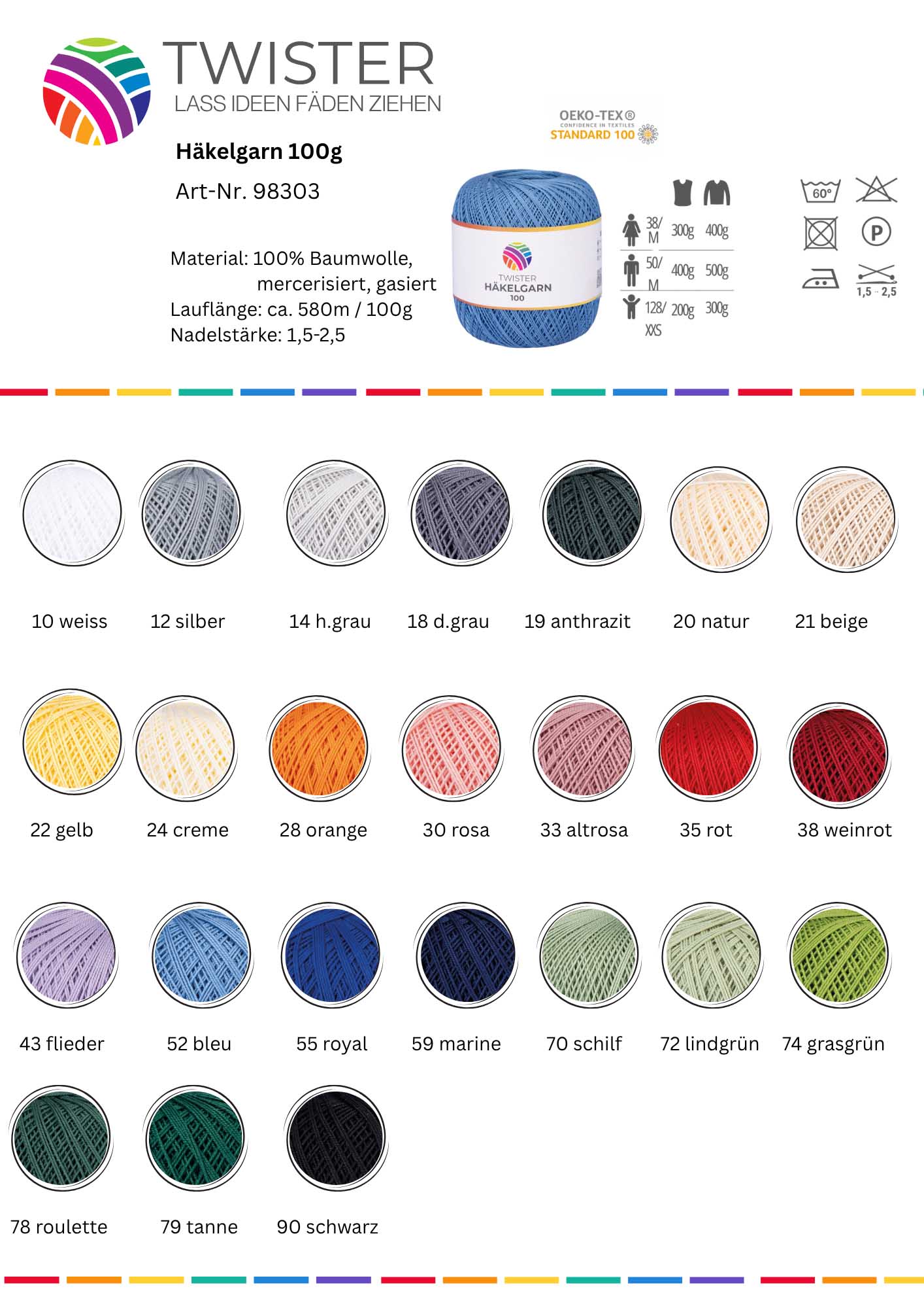 Twister Häkelgarn 100g