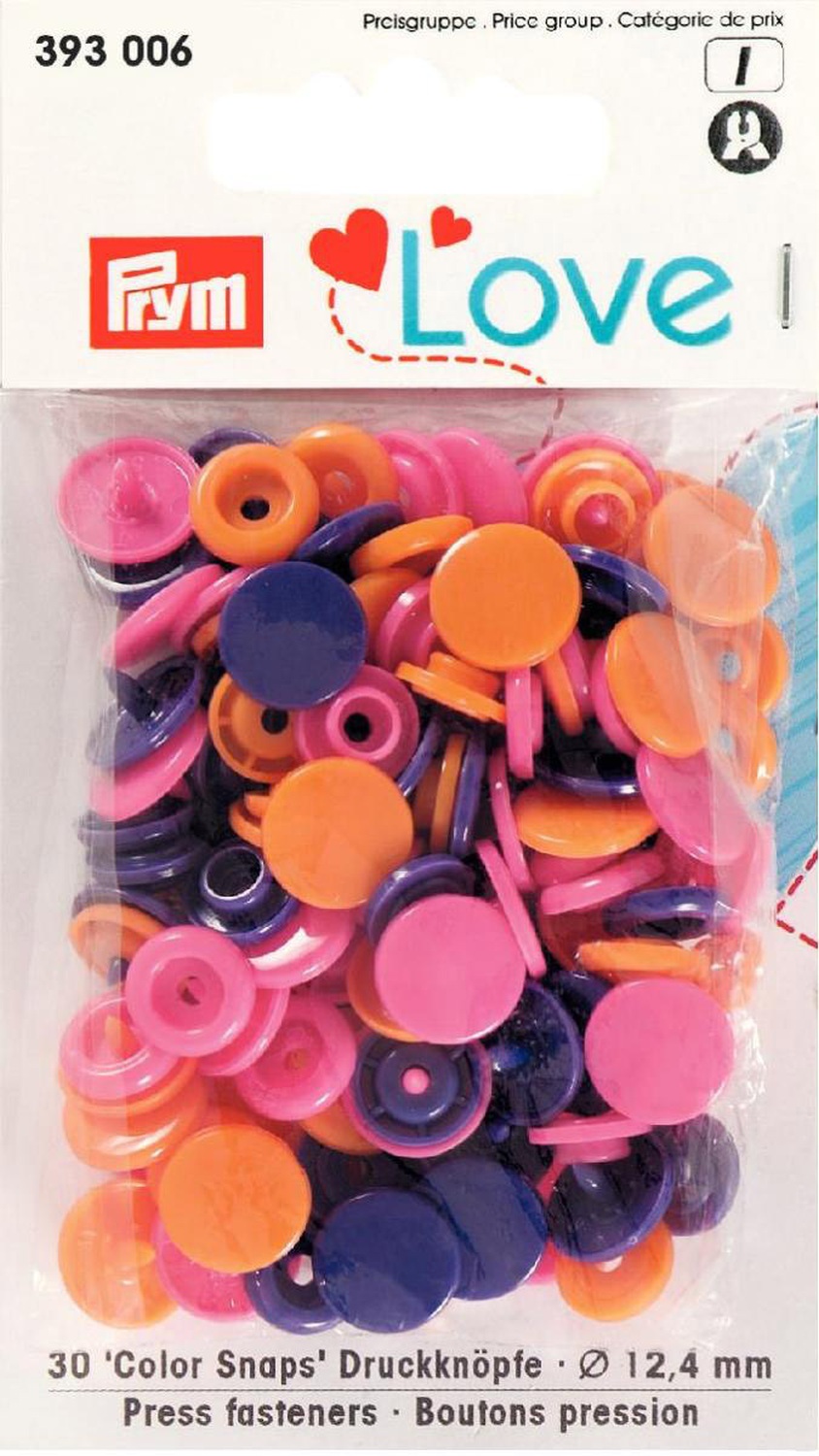 30 Druckknöpfe "Color Snaps" 12,4mm