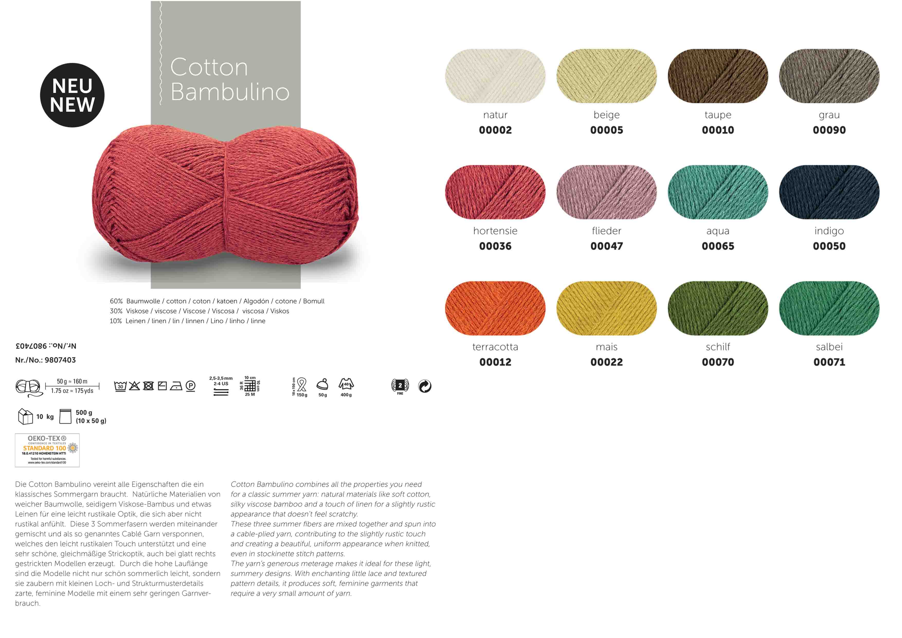 Schachenmayr Cotton Bambulino 50g