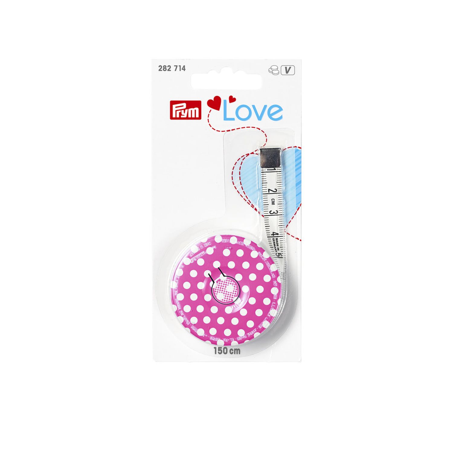 Prym Love Rollmaßband, pink, 150cm