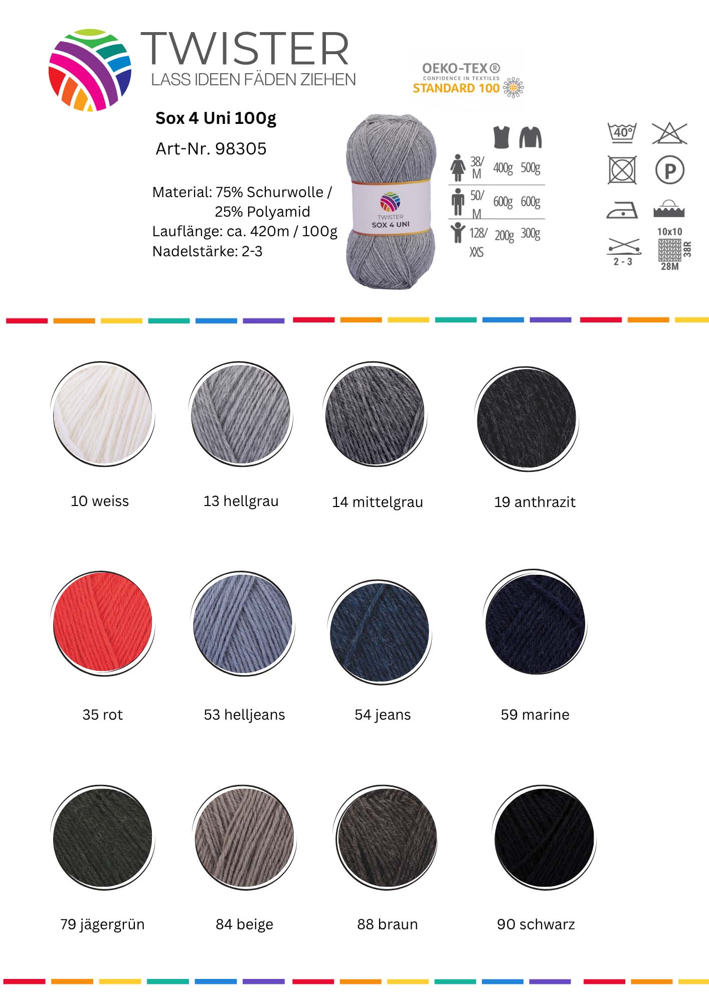 Twister Sox 4 Uni 100g