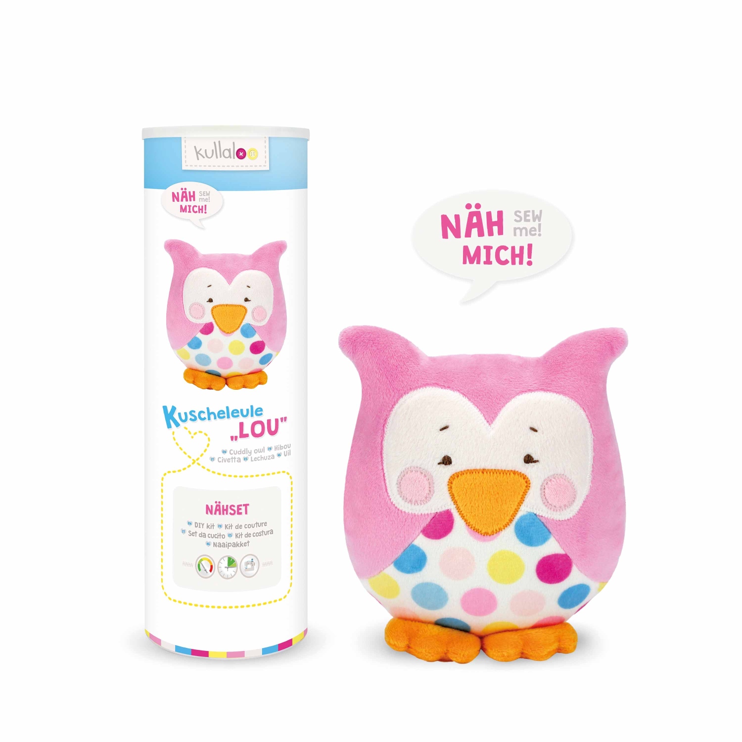 Eule "Lou", rosa
