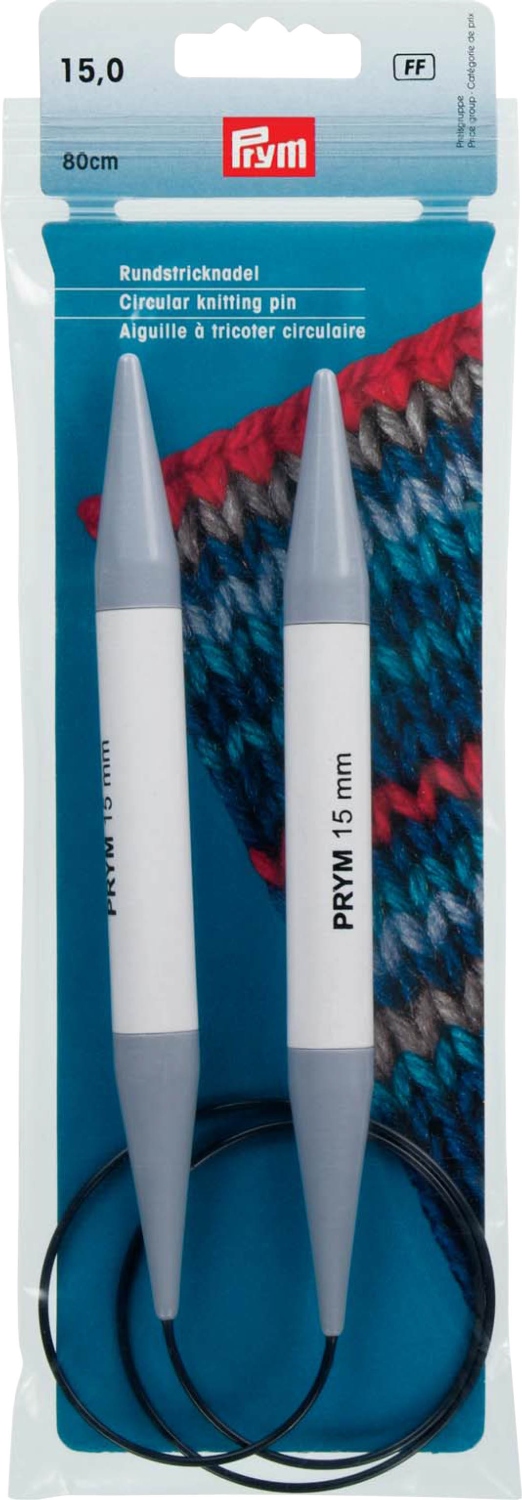 Rundstricknadeln KST 80 cm 15,00 mm grau