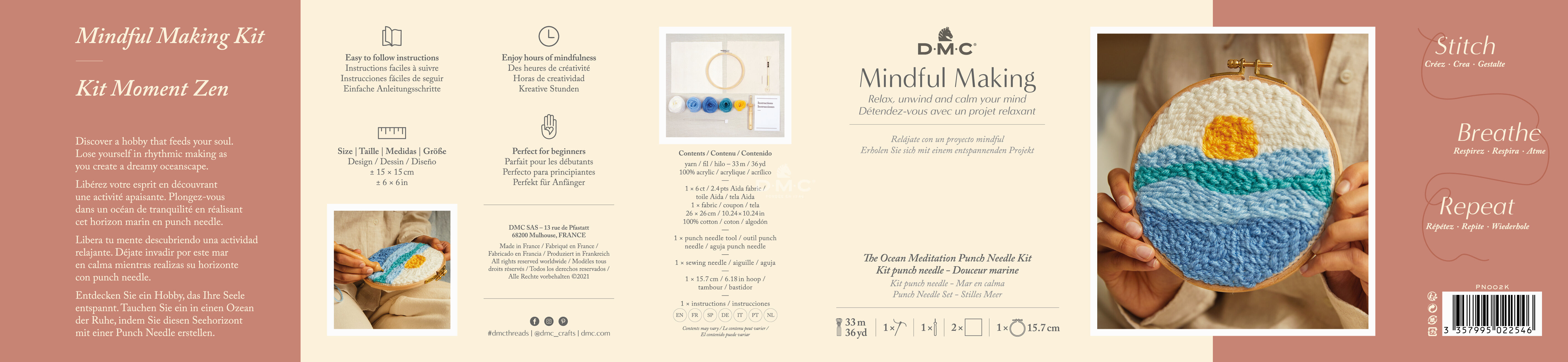 DMC Mindful Making The Ocean Meditation Punch Needle Kit