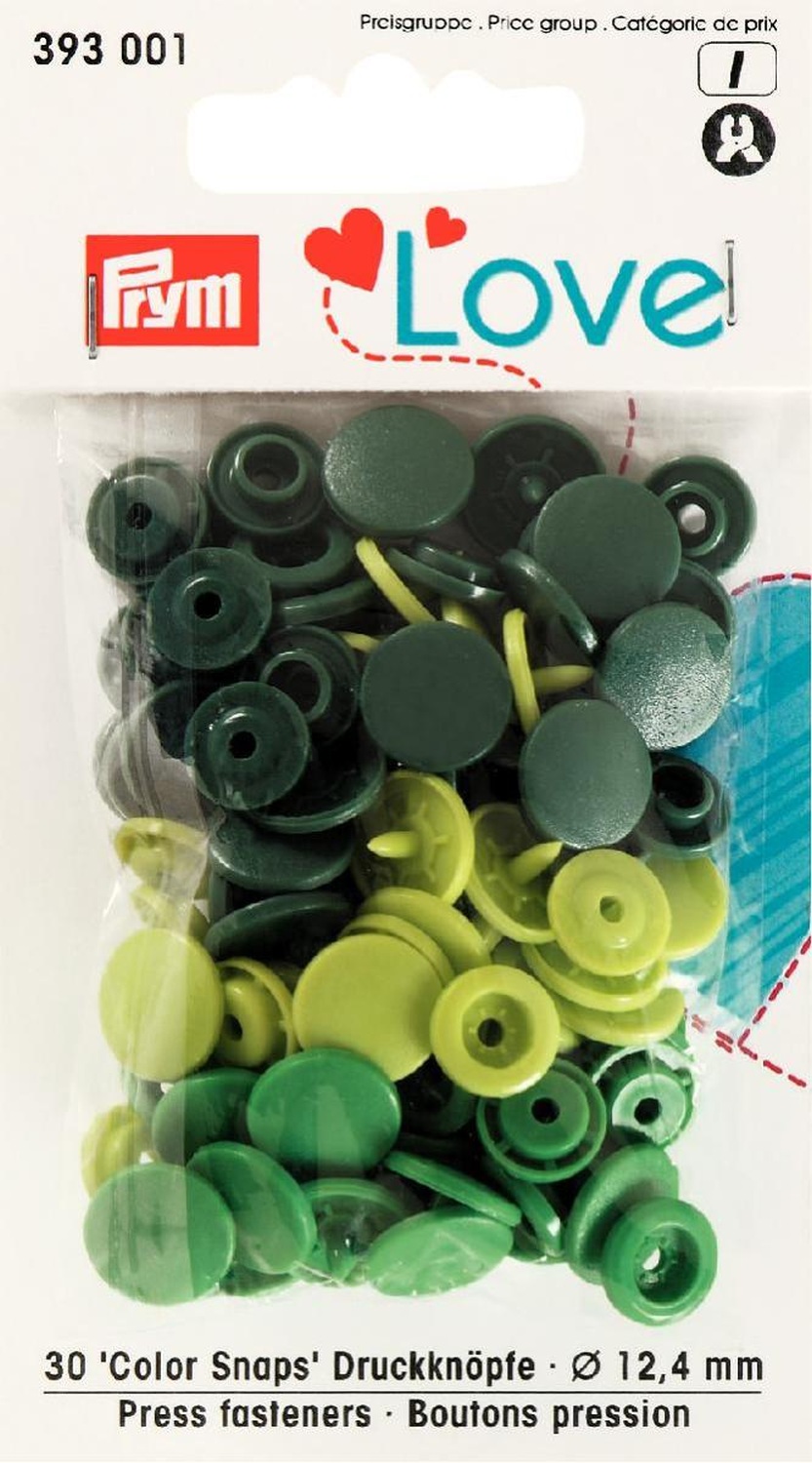 30 Druckknöpfe "Color Snaps", 12,4mm