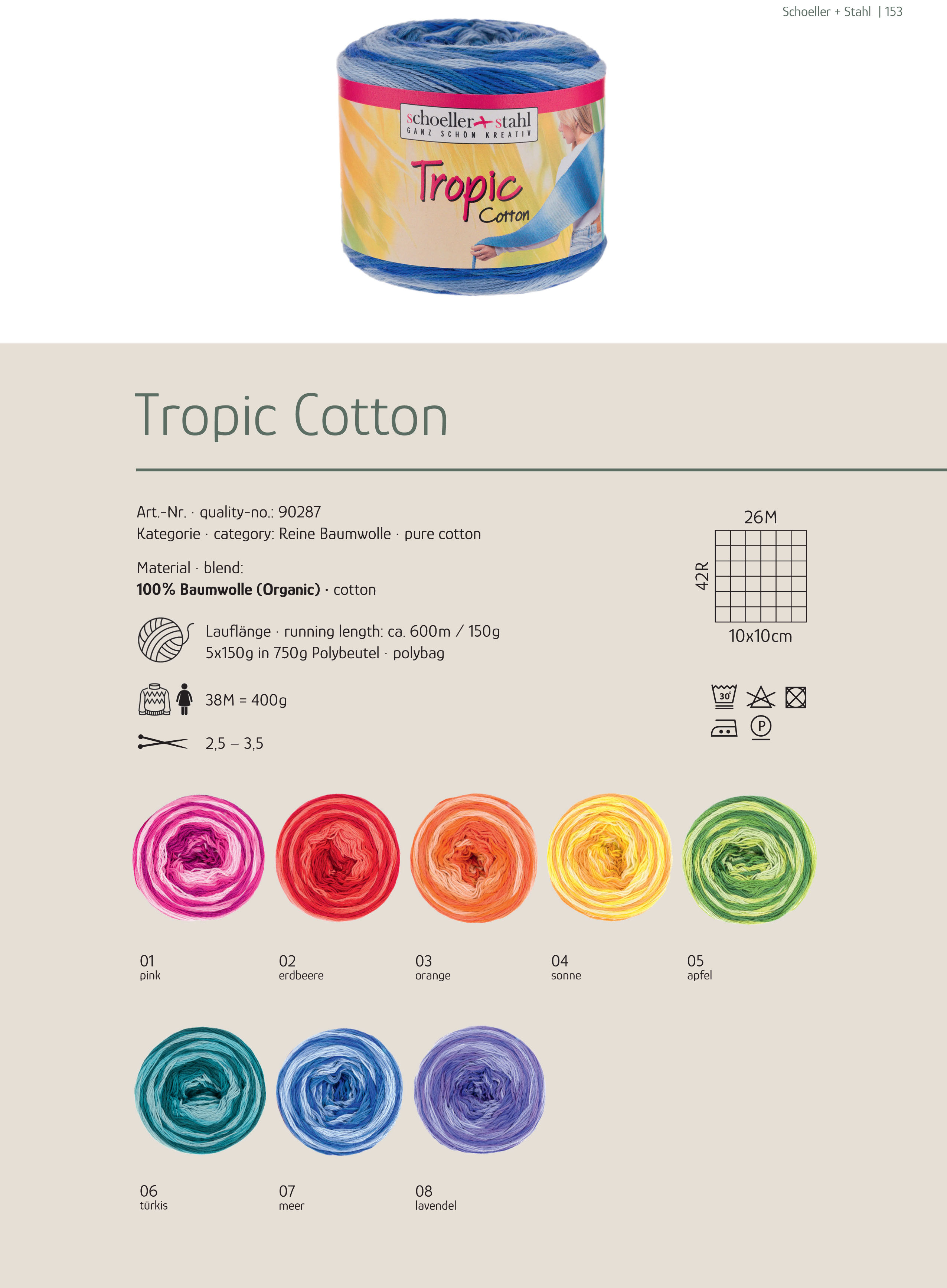 Schoeller + Stahl Tropic Cotton 150g