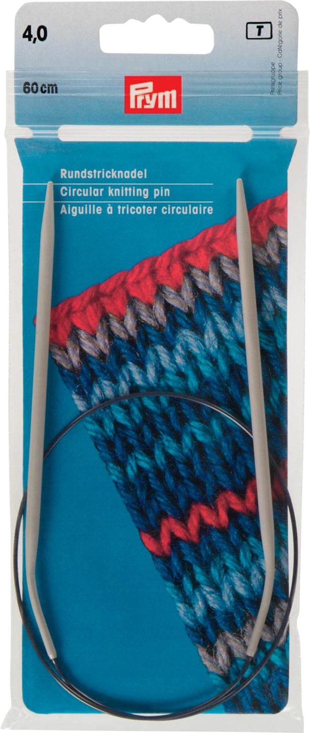 Rundstricknadeln ALU 60 cm 4,00 mm grau