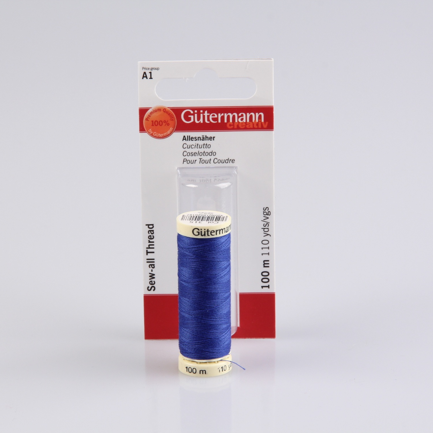 Gütermann Allesnäher 100m, Farbe 315 mittelblau - SB