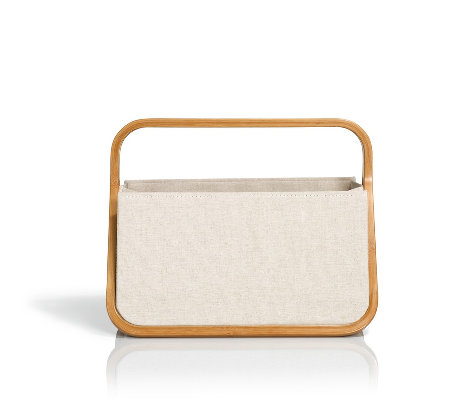 Prym Fold & Store Basket -Canvas & Bamboo- in Natur