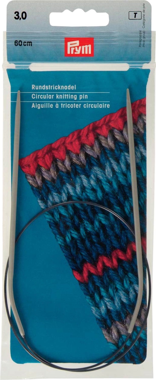 Rundstricknadeln ALU 60 cm 3,00 mm grau