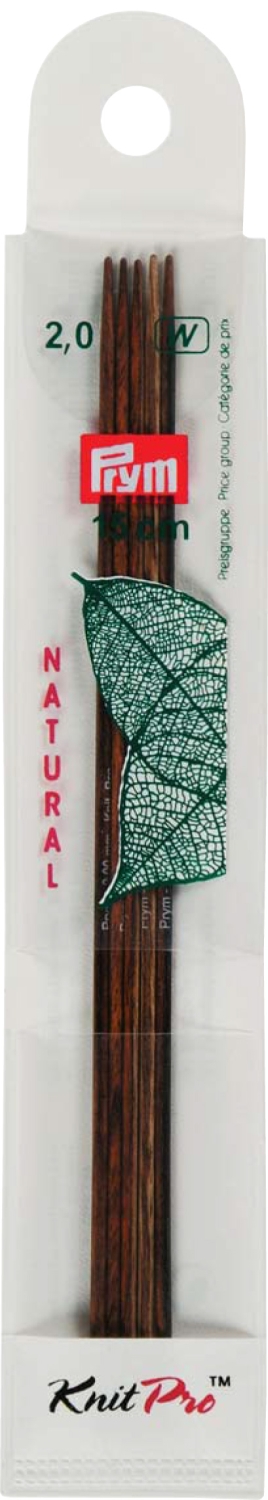 Strumpfstricknadeln NATURAL farbig 15 cm 2,00 mm