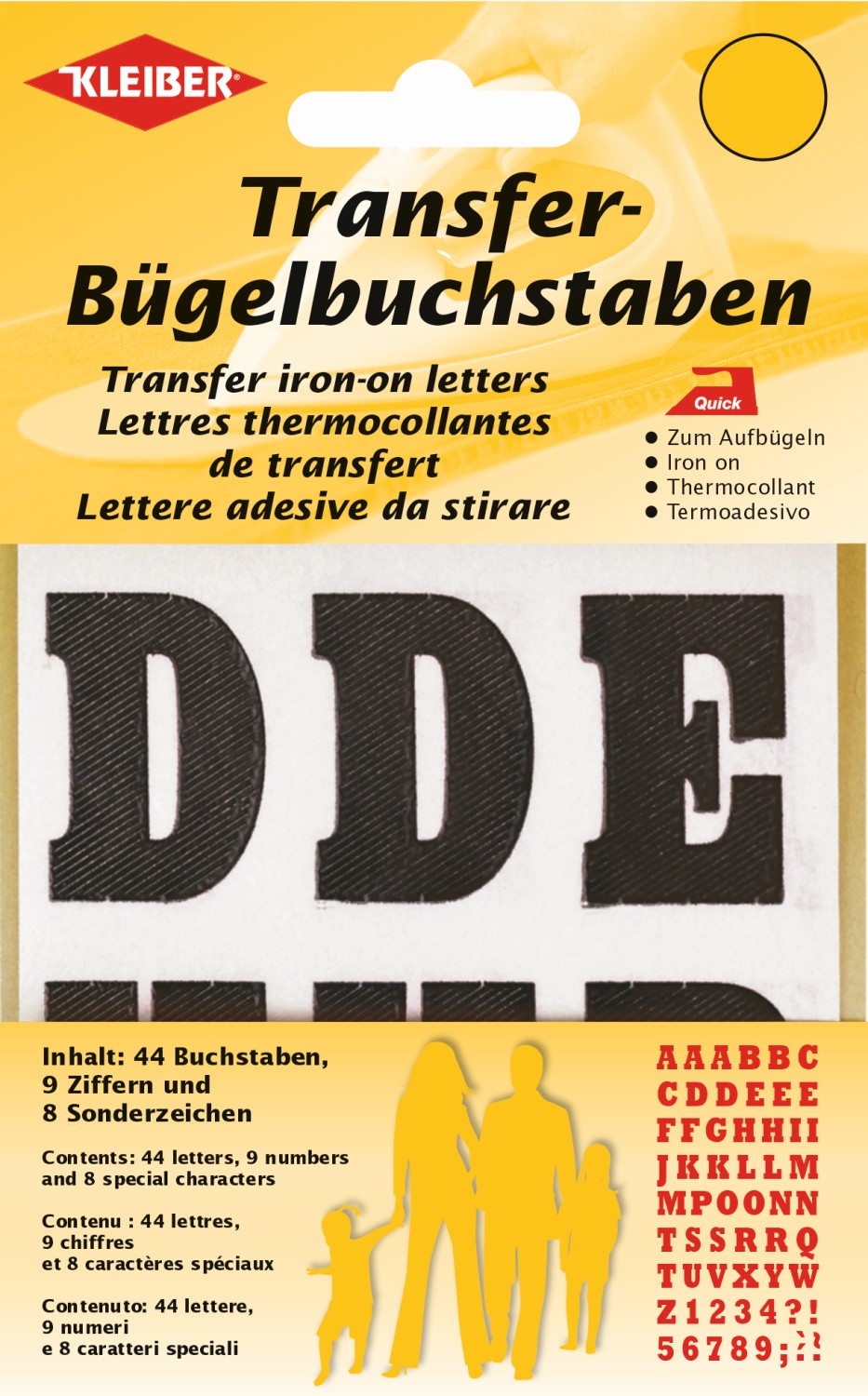 KLEIBER Transfer-Bügelbuchstaben
