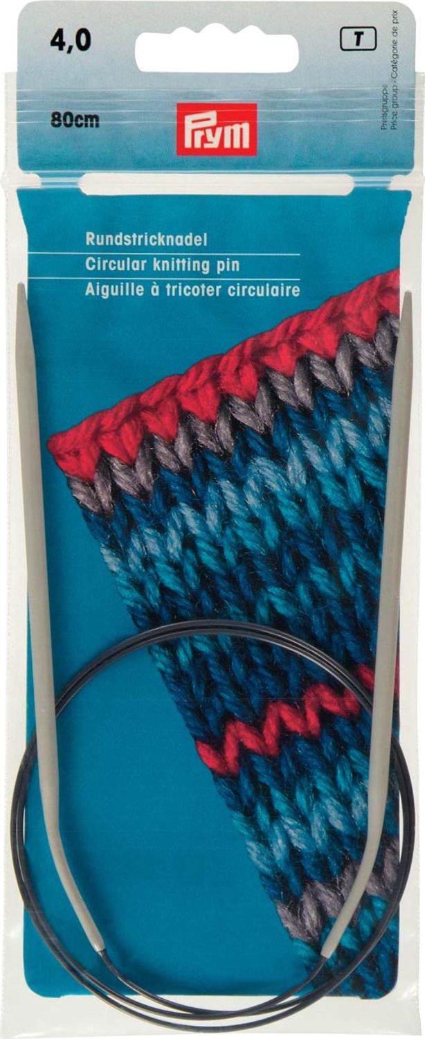 Rundstricknadeln ALU 80 cm 4,00 mm grau