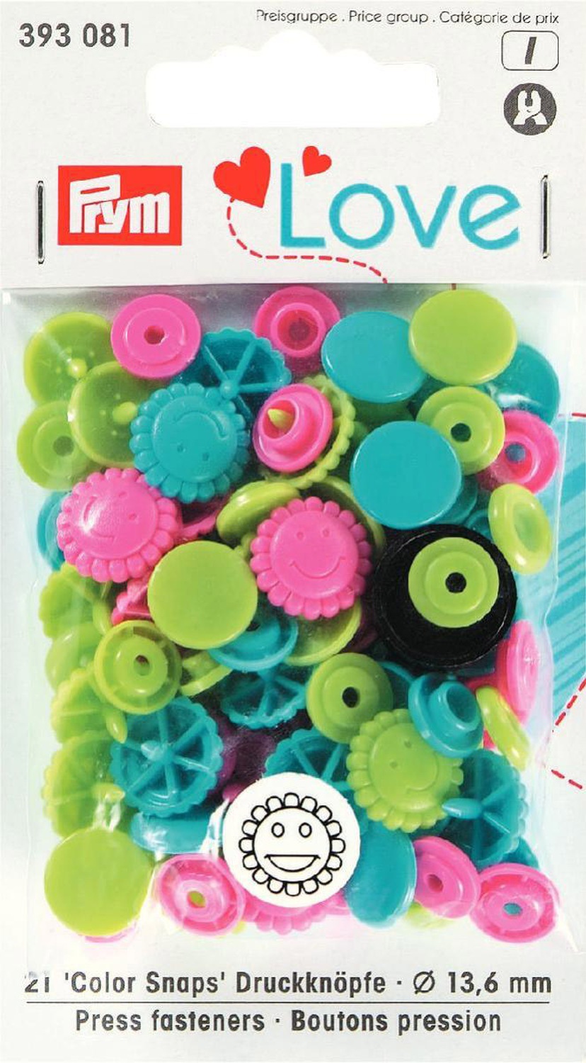 Prym Love Druckknopf "Color Snaps" Smiley