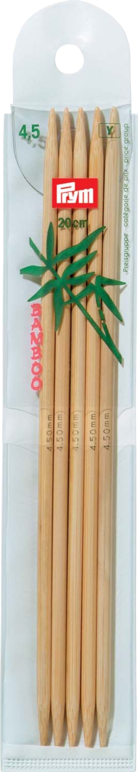 Strumpfstricknadeln BAMBUS 20 cm 4,00 mm