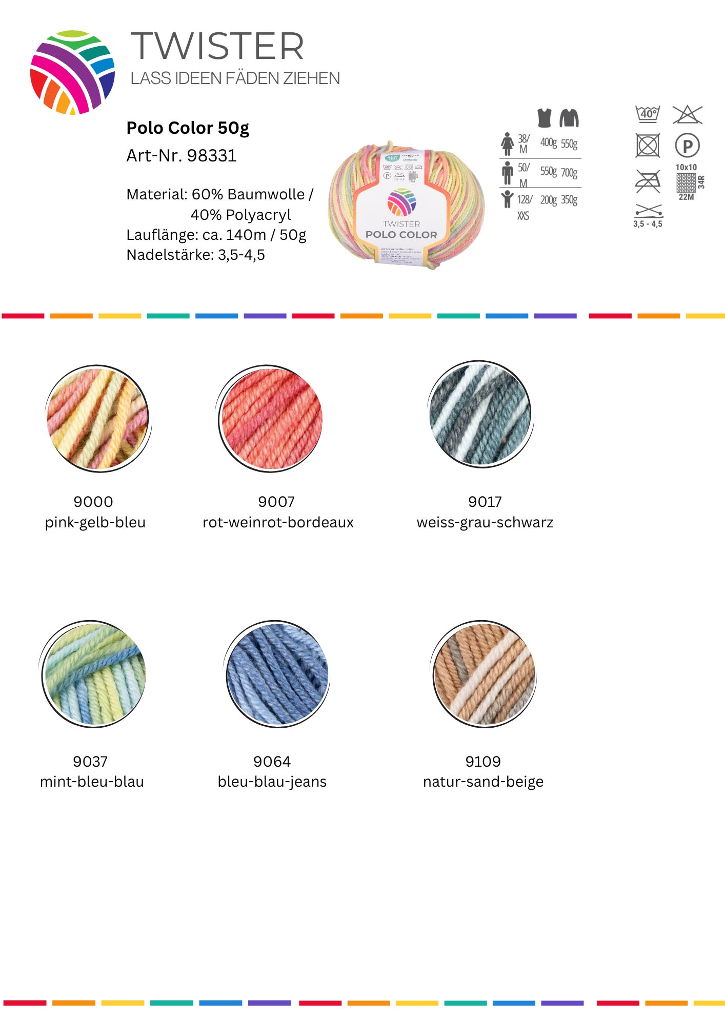 Twister Polo Color 50g