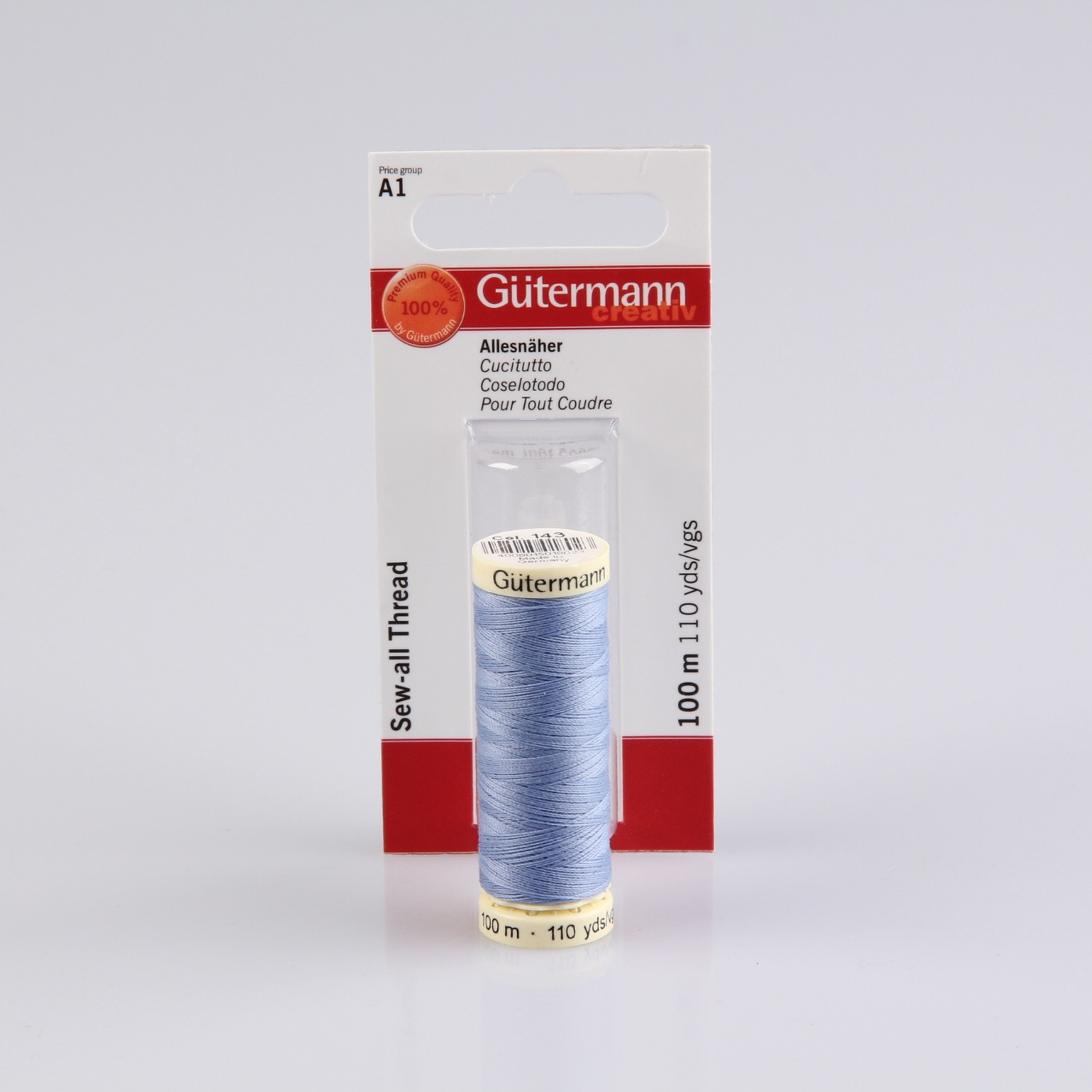 Gütermann Allesnäher 100m, Farbe 143 hellblau - SB