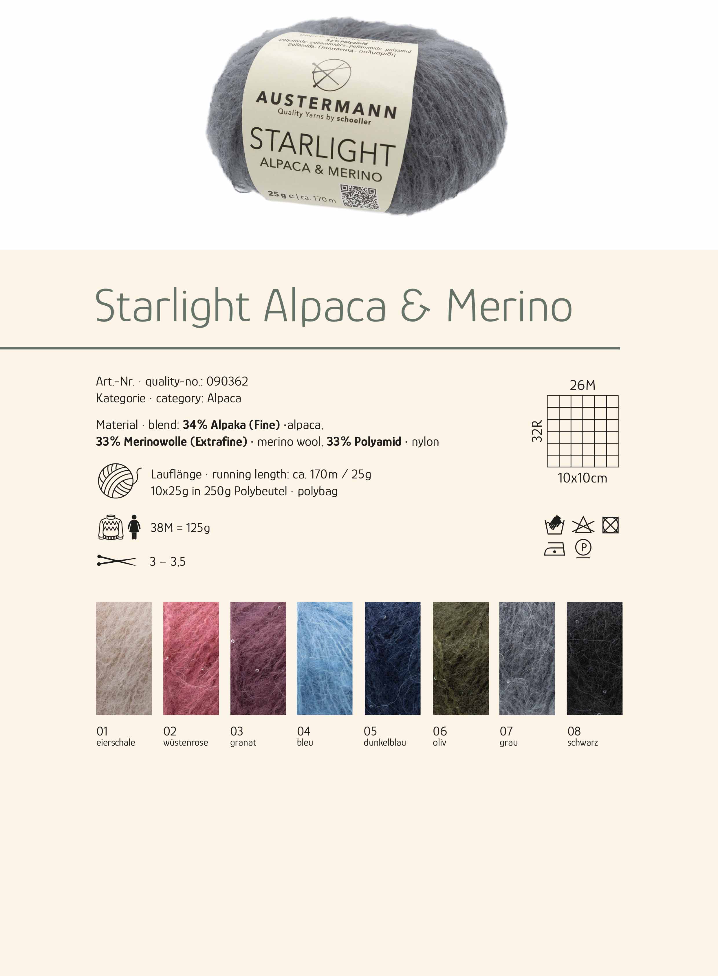 Austermann Starlight Alpaca & Merino 25g