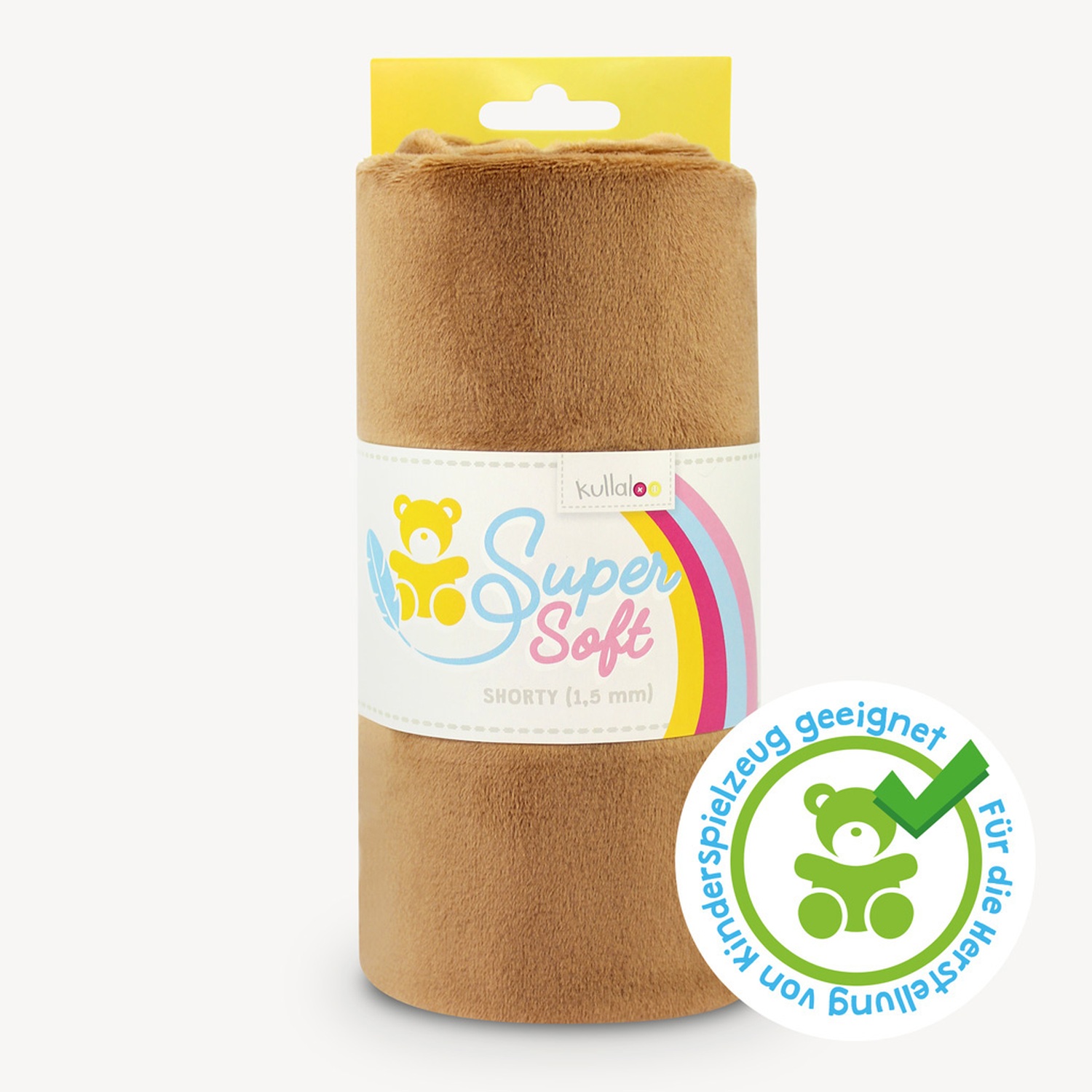 Plüschstoff braun - 1,5 mm SuperSoft SHORTY